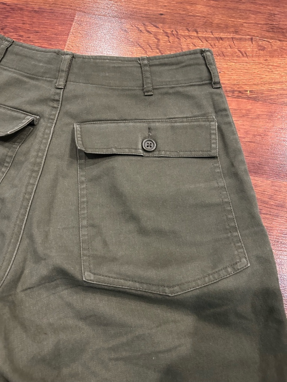John Galt Pants Olive Kim Army Cargo Utility OS ~ Women’s 4 High Rise - Picture 9 of 10